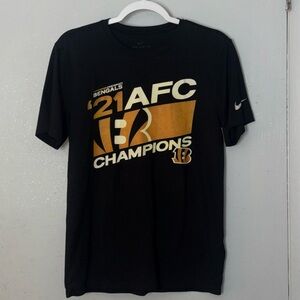 Men's Nike Black Cincinnati Bengals 2021 AFC Champions Iconic T-Shirt M